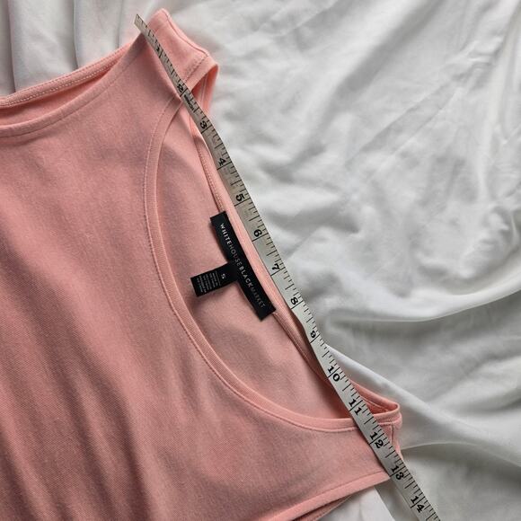 🎄 White House Black Market EUC Rio Elbow Sleeve Cold Shoulder Top Small pink - Picture 15 of 16